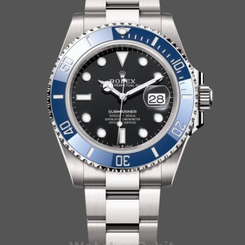 Replique Hommes Rolex Submariner 41mm Hommes-126610-Blue Bezel-Black Dial Black