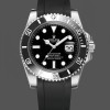 Replique Hommes Rolex Submariner 41mm Hommes-126610LN-Bracelet caoutchouc noir-cadran noir Noir