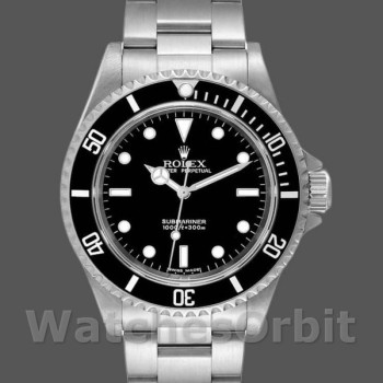 Replique Hommes Rolex Submariner 40mm Hommes-14060-Boîtier en acier inoxydable-Cadran noir Noir