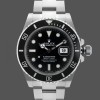 Replique Hommes Rolex Submariner 40mm Hommes-16610-Acier inoxydable-Cadran noir Noir