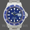 Replique Hommes Rolex Submariner 40mm Hommes-16610-Acier Inoxydable-Cervelure Bleue-Cadran Bleu