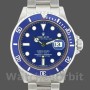 Replique Hommes Rolex Submariner 40mm Hommes-16610-Acier Inoxydable-Cervelure Bleue-Cadran Bleu
