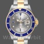 Replique Hommes Rolex Submariner 40mm Hommes-16613-Steel & Gold-Diamond Sapphire Serti Dial Silver Serti <br />