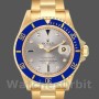 Replique Hommes Rolex Submariner 40mm Hommes-16618-Serti Dial-Blue Bezel Serti