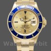 Replique Hommes Rolex Submariner 40mm Hommes-16618-Yellow Gold-Champagne Dial Champagne
