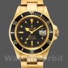 Replique Hommes Rolex Submariner 40mm Hommes-1680/8-Cadran noir-Or jaune Noir