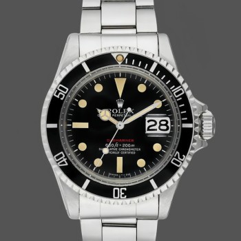 Replique Hommes Rolex Submariner 40mm Hommes-1680-Boîtier en acier inoxydable-Cadran noir Noir