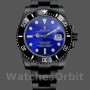 Replique Hommes Rolex Submariner Date 40mm Hommes-116610LN-Cadran bleu-Acier inoxydable PVD/DLC noir Bleu