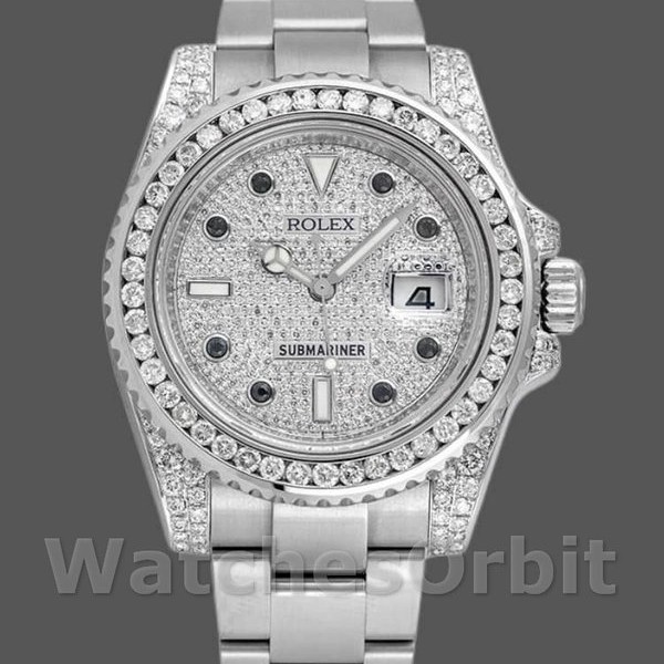 Replique Hommes Rolex Submariner Date 40mm Hommes-116610LN-Custom Diamond Diamond Paved <br />