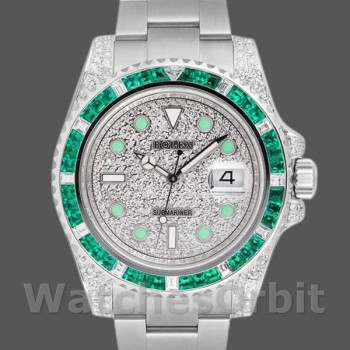 Replique Hommes Rolex Submariner Date 40mm Hommes-116610LN-Custom Diamond-Stainless Steel Diamond Paved