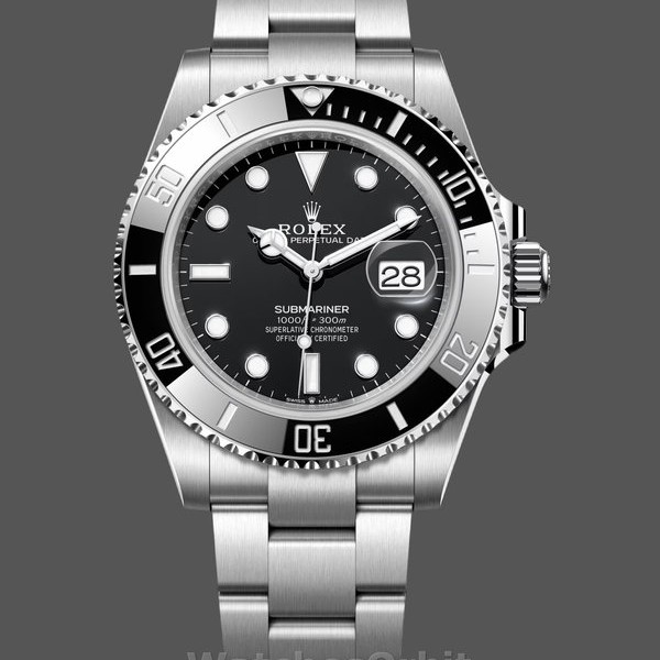 Replique Hommes Rolex Submariner 41MM Acier inoxydable Cadran noir Date Noir