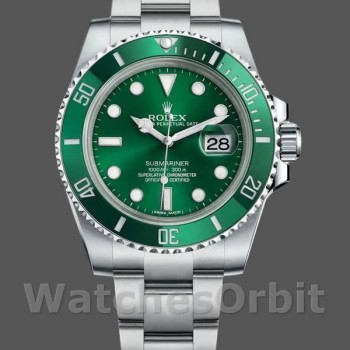 Replique Hommes Rolex Submariner Date 40mm Hommes-116610LV-Stainless Steel-Oyster-Green Dial Green