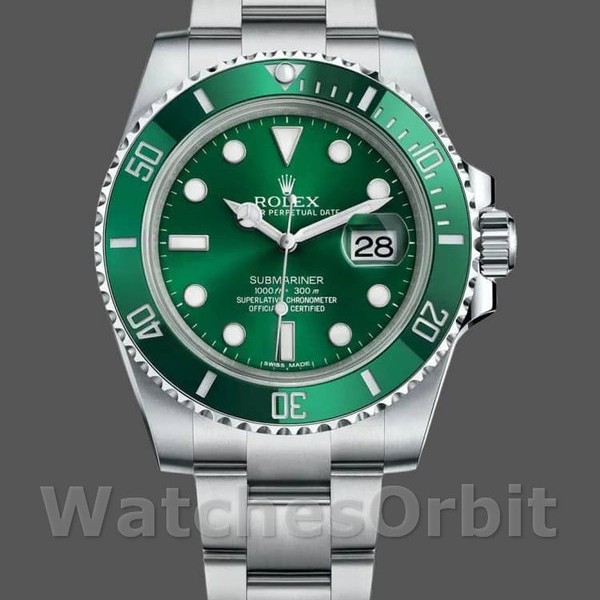 Replique Hommes Rolex Submariner Date 40mm Hommes-116610LV-Stainless Steel-Oyster-Green Dial Green