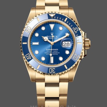 Replique Hommes Rolex Submariner Date 41mm Hommes-116618LB-Blue Dial Blue