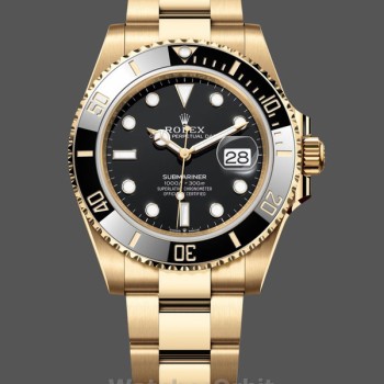 Replique Hommes Rolex Submariner Date 40mm Hommes-116618LN-Cadran noir Noir