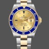 Replique Hommes Rolex Submariner 40mm Hommes-16613-Champagne Serti Dial Champagne Serti