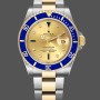 Replique Hommes Rolex Submariner 40mm Hommes-16613-Champagne Serti Dial Champagne Serti