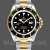 Replique Hommes Rolex Submariner Date 40mm Hommes-16613LN-Or jaune et acier inoxydable-cadran noir Noir<br />