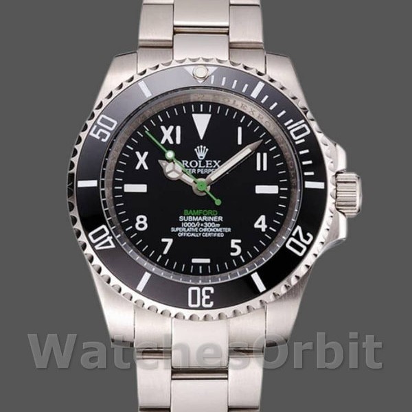 Replique Hommes Rolex Submariner 41mm Hommes-PR16233NBB-Cadran noir Noir