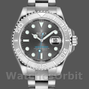 Replique Hommes Rolex Yacht-Master 40mm Hommes-116622-Stainless Steel-Grey Dial Grey