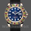 Replique Hommes - Rolex Yacht-Master-116695, 40mm, bracelet caoutchouc noir, cadran bleu, Bleu Homme