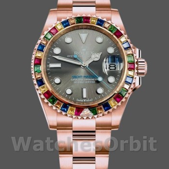 Replique Hommes Rolex Yacht-Master-116695, 40mm, or Everose, cadran gris, Gris Homme