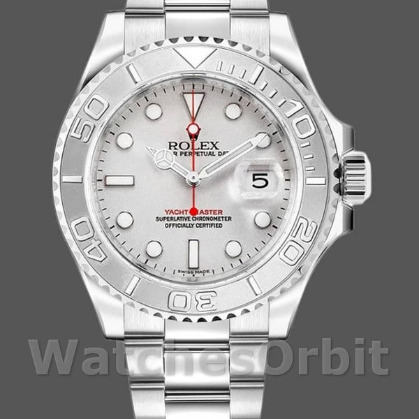 Replique Hommes Rolex Yacht-Master 40mm Hommes-16622-Silver Dial Argenté