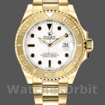 Replique Hommes Rolex Yacht-Master 40mm Hommes-16628-White Dial Blanc