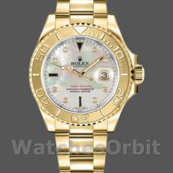 Replique Rolex Yacht-Master 35mm Unisex-168628-MOP Cadran MOP