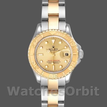 Replique Rolex Yacht-Master 29mm Femme-169623-acier et or jaune-cadran champagne Champagne