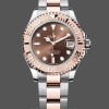 Replique Rolex Yacht-Master 37mm Unisexe-268621-Manchette argentée-Cadran chocolat pour unisexe