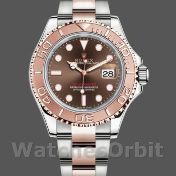 Replique Hommes - Rolex Yacht-Master II-116621, 40mm, or rose, cadran chocolat, Hommes - Marron chocolat