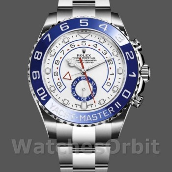 Replique Hommes - Rolex Yacht-Master II-116680, 44mm, cadran carré blanc, Hommes Blanc