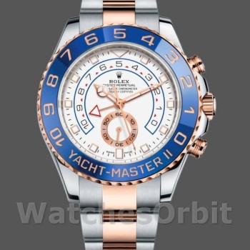 Replique Hommes Rolex Yacht-Master II 44mm Hommes-116681-White Dial White