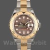 Replique Hommes Rolex Yacht-Master 40mm Hommes-16623-Steel & Yellow Gold-Black MOP Dial Black