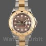 Replique Hommes Rolex Yacht-Master 40mm Hommes-16623-Steel & Yellow Gold-Black MOP Dial Black