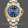 Replique Hommes Rolex Yacht-Master 40mm Hommes-16623-Steel & Yellow Gold-Blue Dial Blue