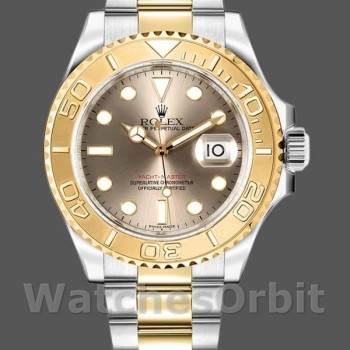 Replique Hommes Rolex Yacht-Master 40mm Hommes-16623-Steel & Yellow Gold-Rhodium Grey Dial Grey<br />
