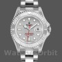 Replique Rolex Yachtmaster 35mm Unisex-168622-Platinum-Stainless Steel-Silver Dial Argenté